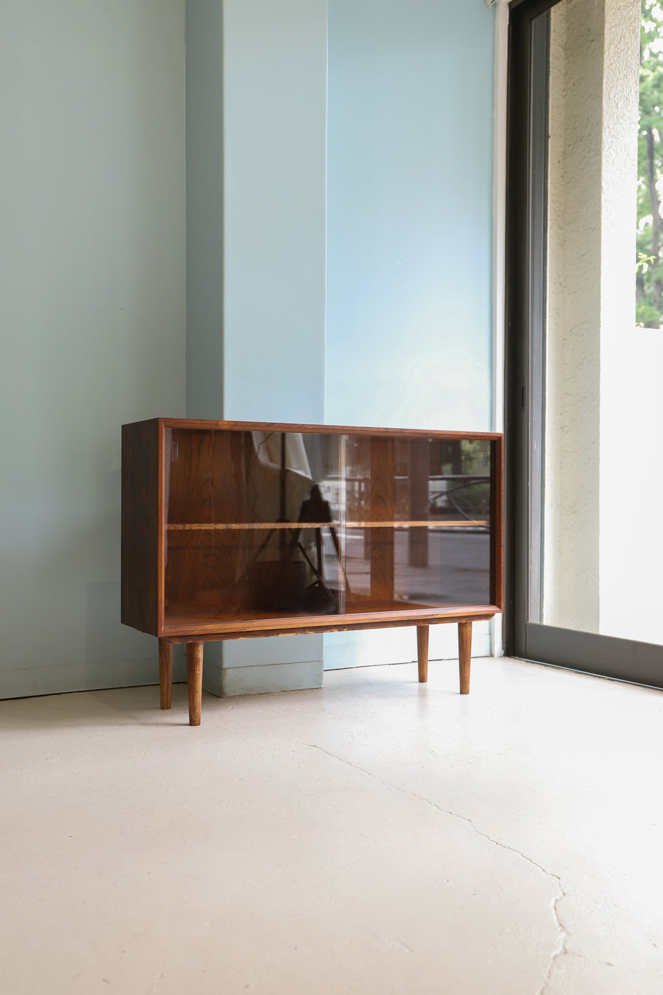 Bornholms Møbelfabrik Rosewood Glass Cabinet Danish Vintage/デンマークヴィンテージ ガラスキャビネット ローズウッド 収納 北欧家具
