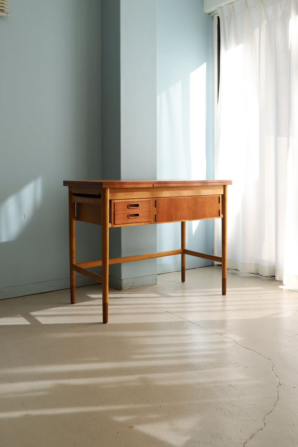 Danish Vintage Extension Desk/デンマークヴィンテージ エクステンションデスク 机 テーブル 北欧家具