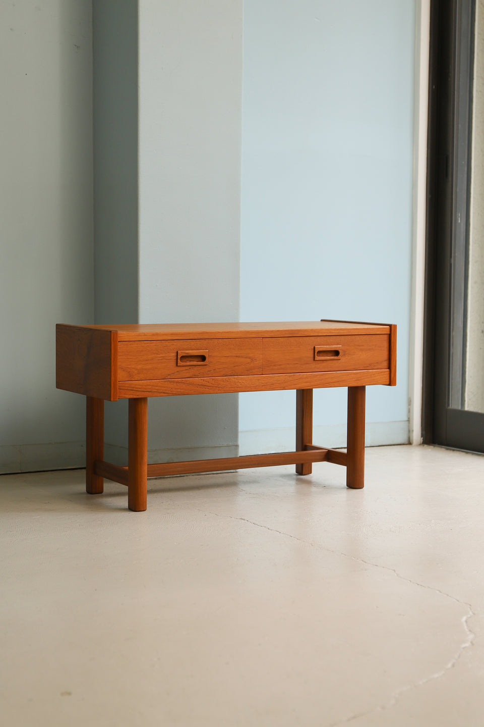 Swedish Vintage Glas & Trä Low Board Chest/スウェーデンヴィンテージ ローボード チェスト 北欧家具