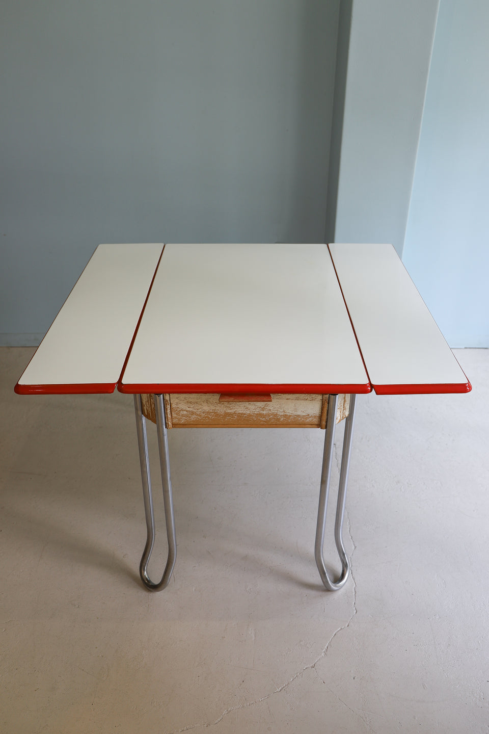 US Vintage Enamel Top Extension Kitchen Table/アメリカヴィンテージ エナメルトップ キッチンテーブル エクステンション