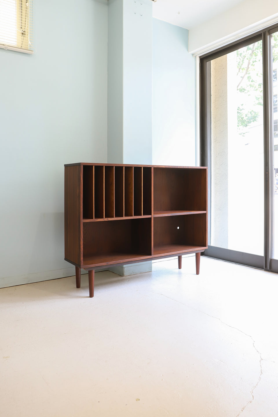 Bookcase with Vinyl Rack Rosewood Danish Vintage/デンマークヴィンテージ ブックケース 本棚 レコードラック ローズウッド 北欧家具