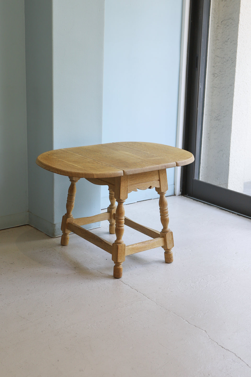 Oakwood Drop Leaf Side Table Danish Vintage/デンマークヴィンテージ サイドテーブル ドロップリーフ オーク材 北欧家具