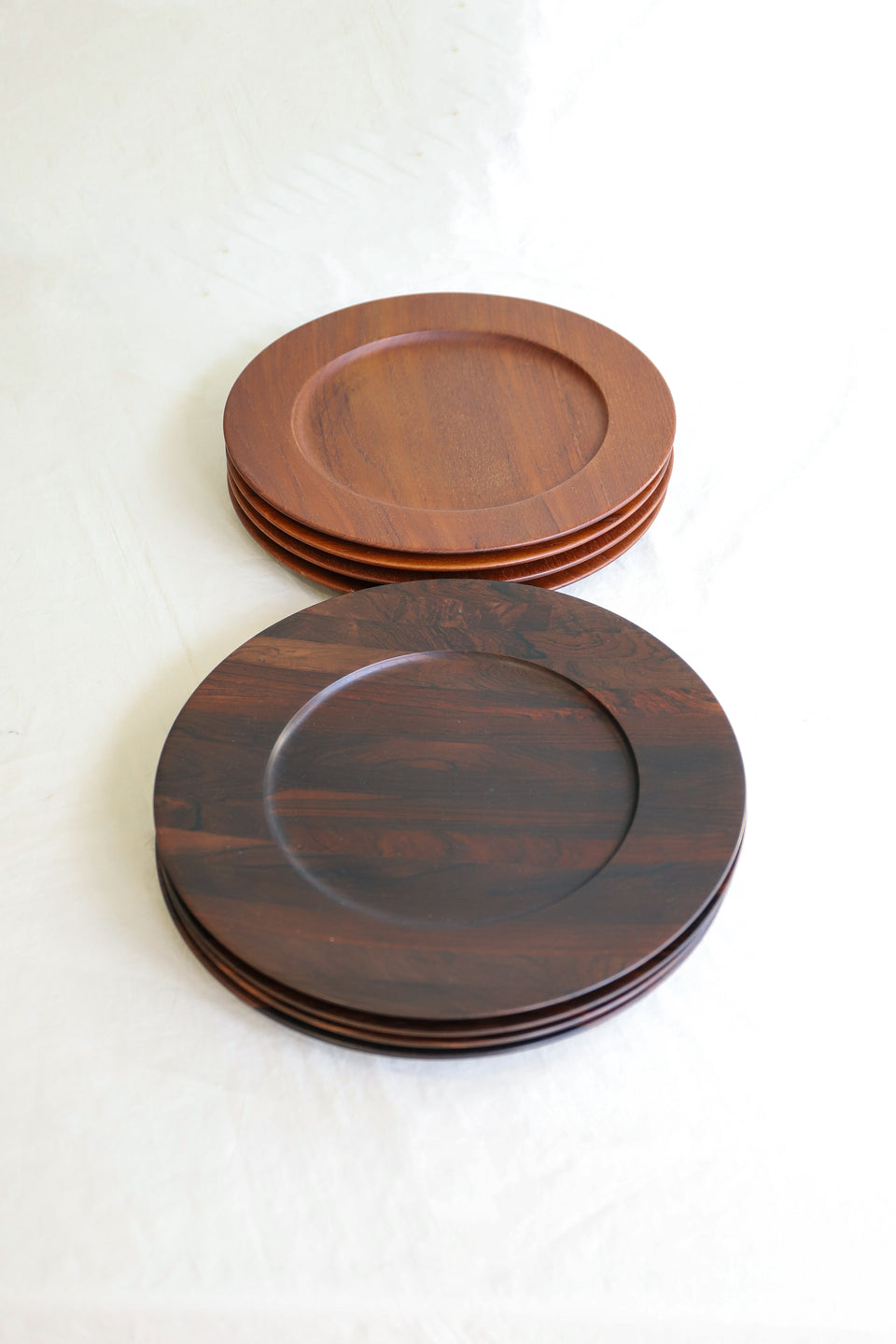 Danish Vintage Wooden Plate Round Tray/デンマークヴィンテージ 木製プレート トレイ チーク材 ローズウッド材 北欧雑貨