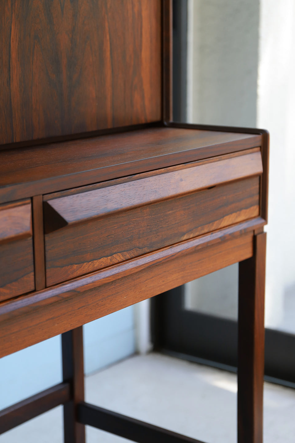 Norwegian Vintage Bruksbo Writing Bureau/ノルウェーヴィンテージ ブルクスボ ライティングビューロー デスク ローズウッド 北欧家具