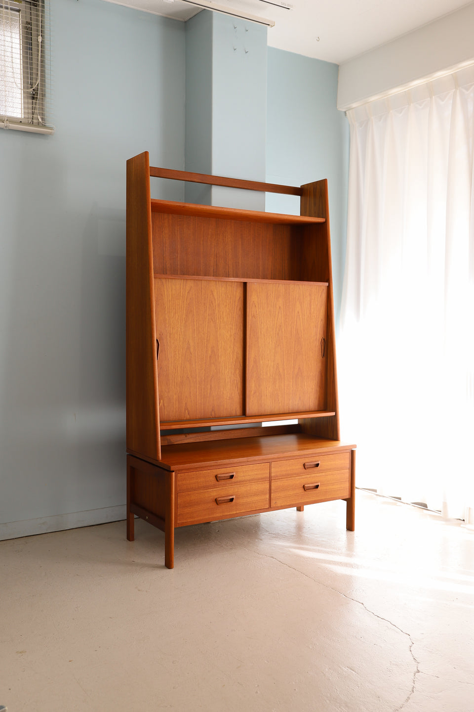 Danish Vintage High Shelf Cabinet/デンマークヴィンテージ ハイシェルフ キャビネット 収納 北欧家具