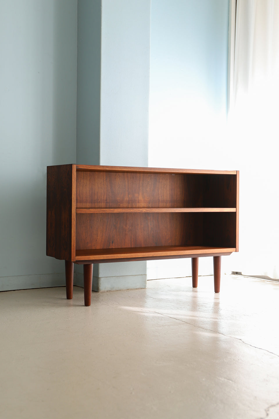 Rosewood Low Bookcase Danish Vintage/デンマークヴィンテージ ブックケース 本棚 収納 ローズウッド材 北欧家具