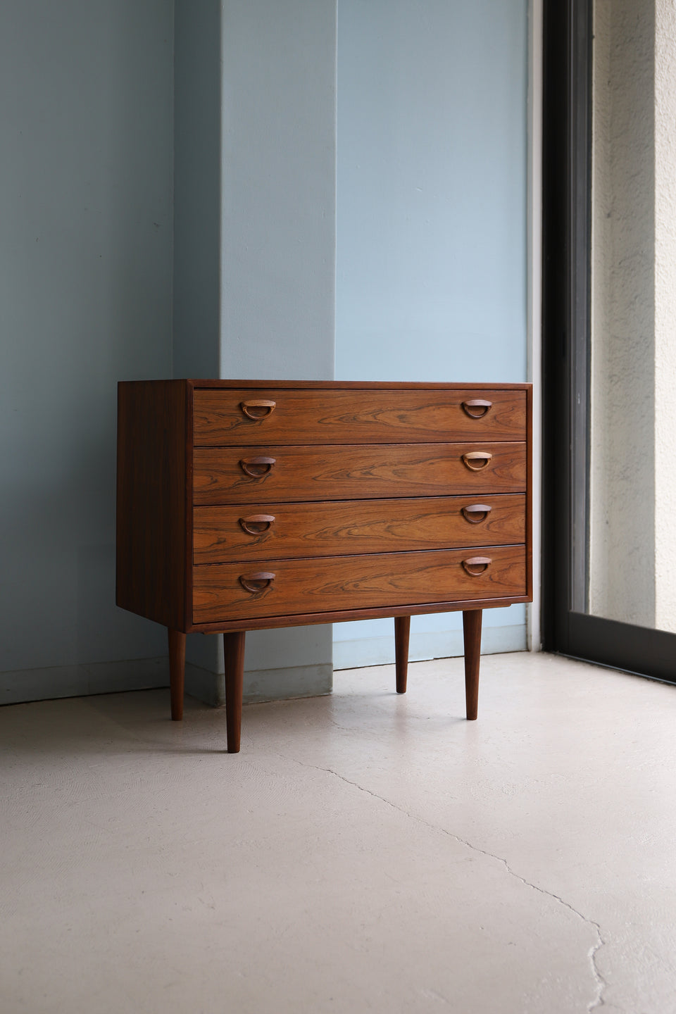Feldballes Møbelfabrik Kai Kristiansen 4Drawer Chest Rosewood/カイ・クリスチャンセン 4段チェスト ローズウッド材 デンマークヴィンテージ 北欧家具