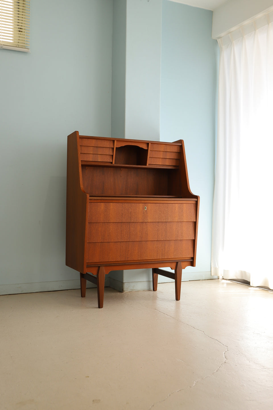 Danish Vintage Writing Bureau with Mirror Dresser/デンマークヴィンテージ ライティングビューロー ドレッサー 北欧家具