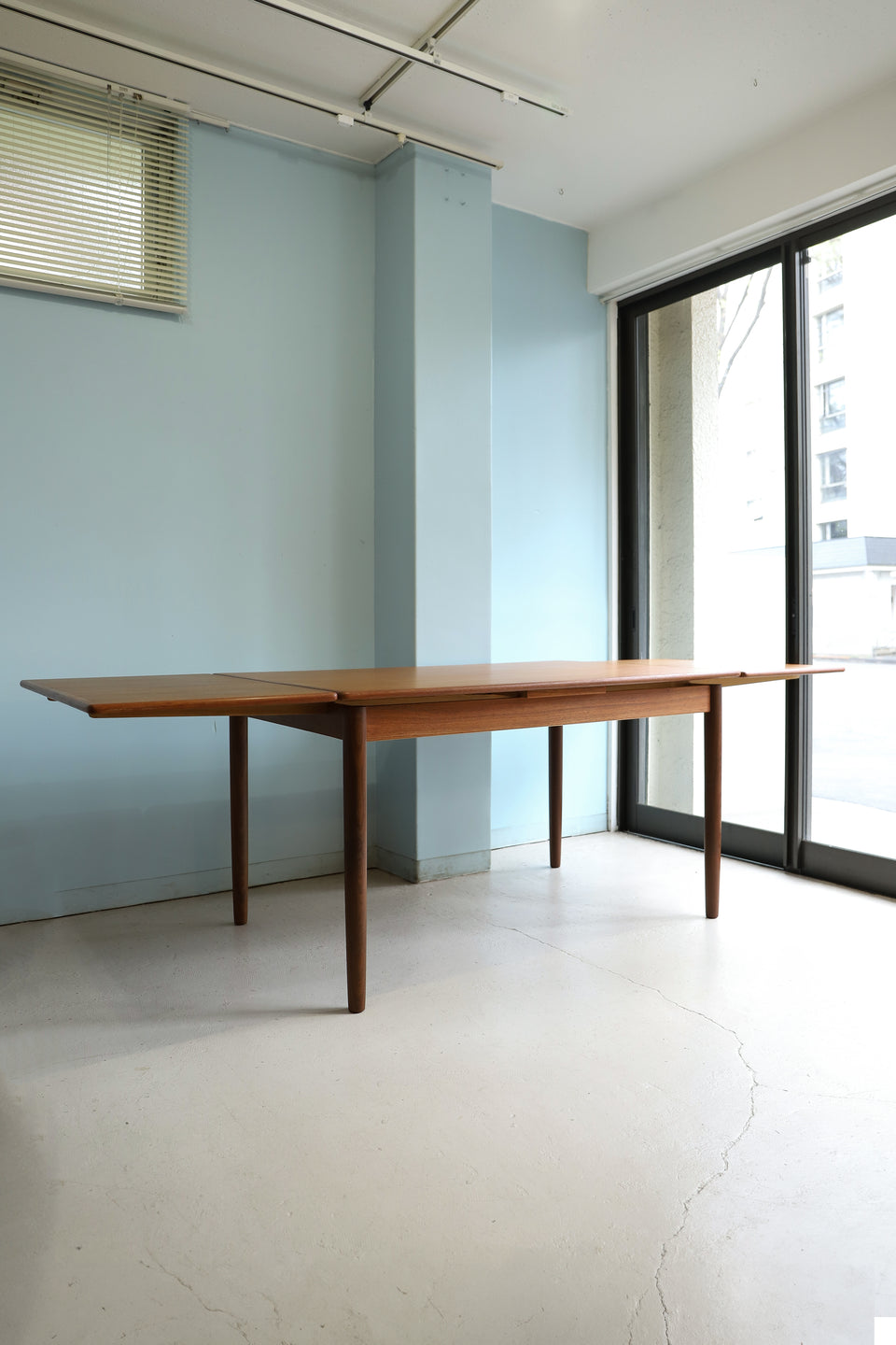 Teakwood Extension Dining Table Draw Leaf Danish Vintage/デンマークヴィンテージ ドローリーフ エクステンション ダイニングテーブル 北欧家具