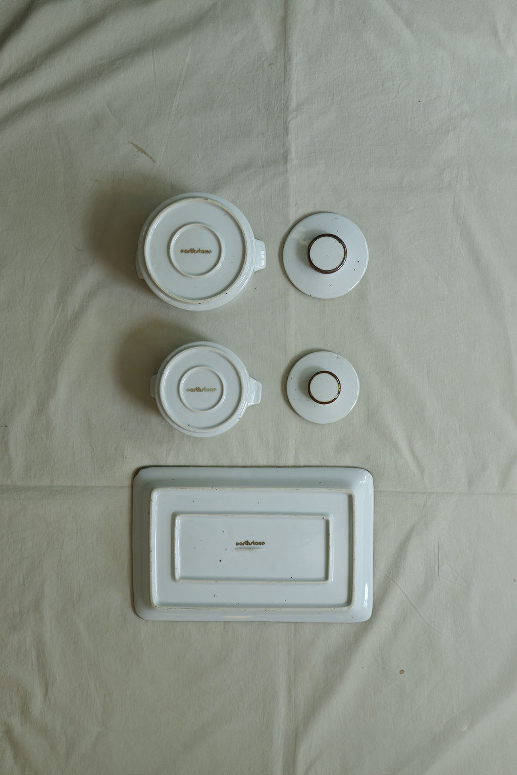 ジャパンヴィンテージ アースストーン 食器 3点セット 昭和レトロ