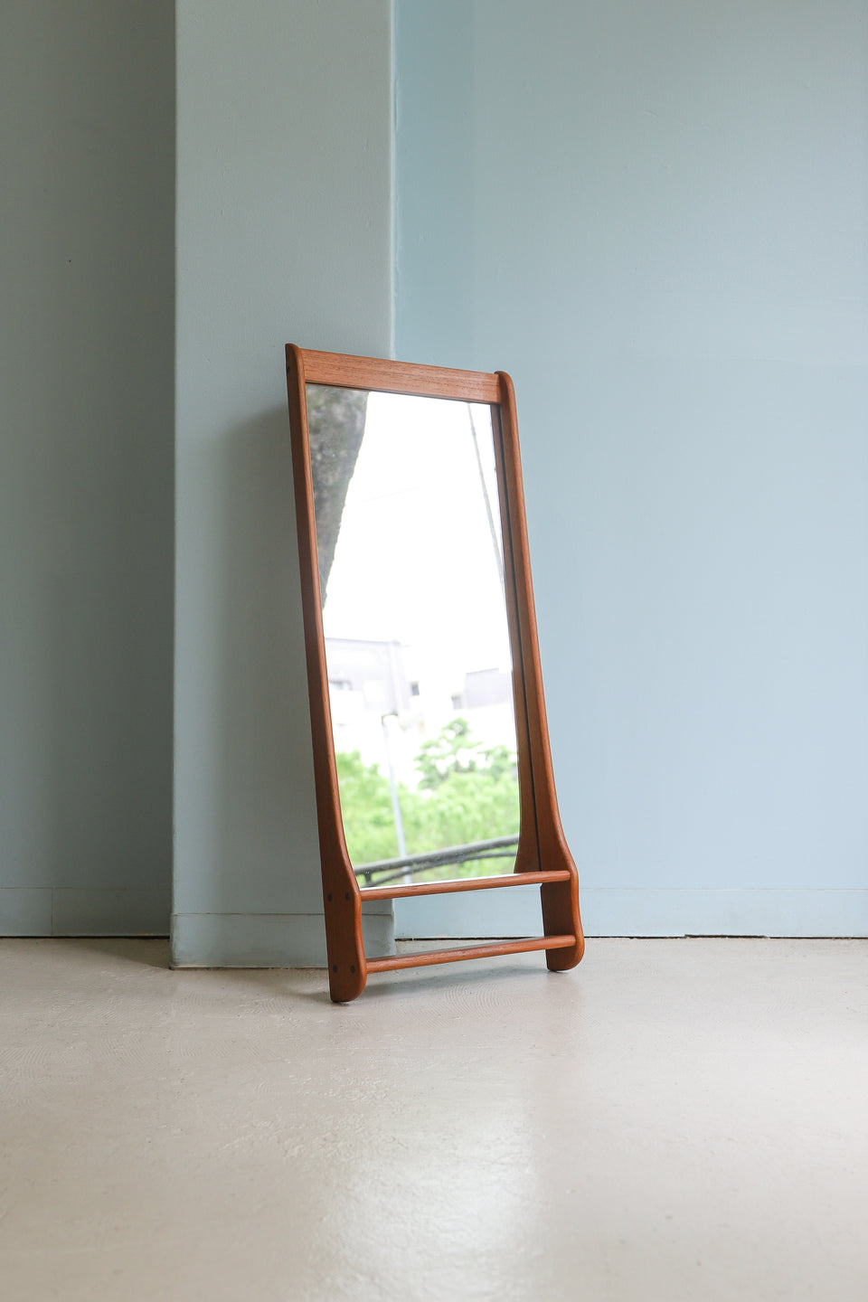Danish Vintage Wall Mirror with Rack/デンマークヴィンテージ ウォールミラー 棚付き 鏡 チーク材 北欧インテリア
