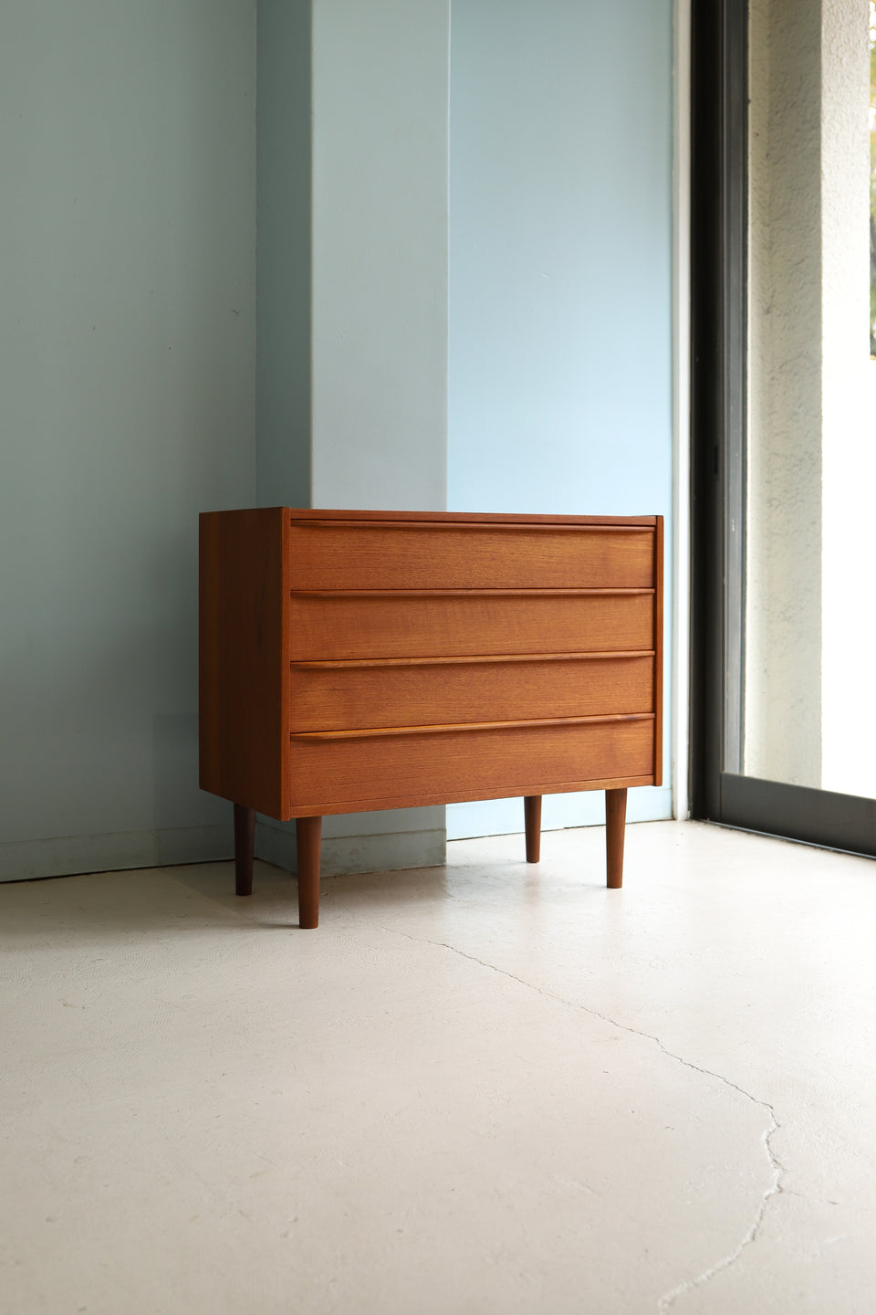 Teak 4drawers Chest Danish Vintage/デンマークヴィンテージ 4段チェスト チーク材 収納 北欧家具
