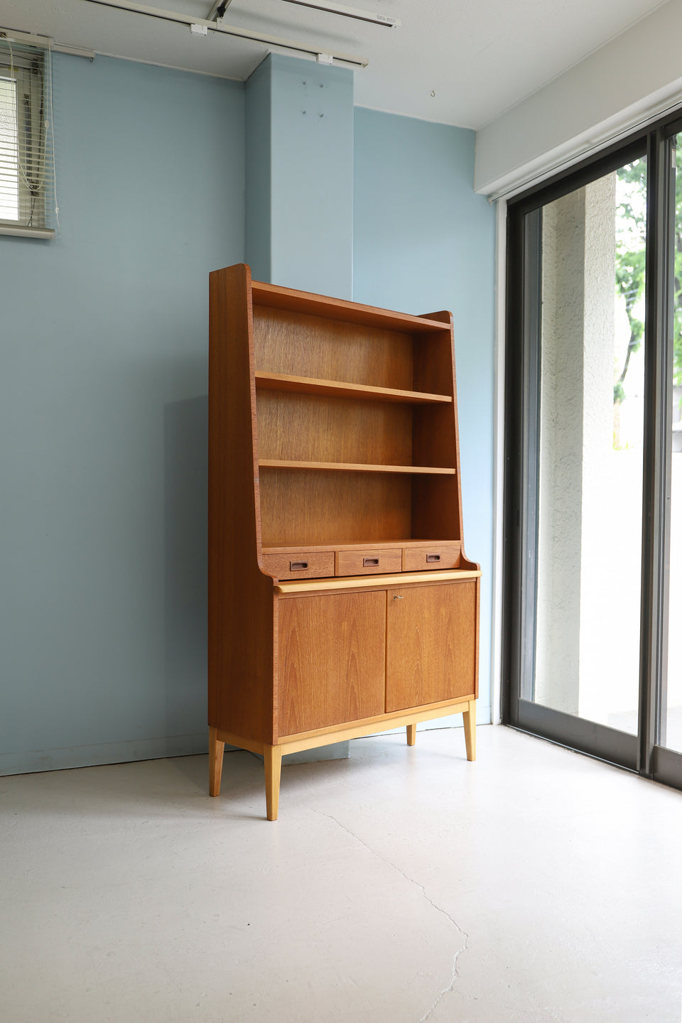 Scandinavian Vintage Bookcase Bureau/北欧ヴィンテージ ブックケース ビューロー 本棚 シェルフ