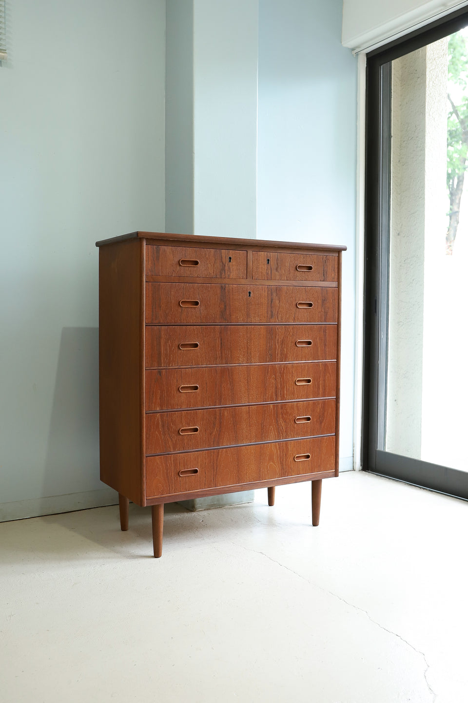 Danish Vintage High Chest 7Drawers/デンマークヴィンテージ ハイチェスト 7段 チーク材 北欧家具