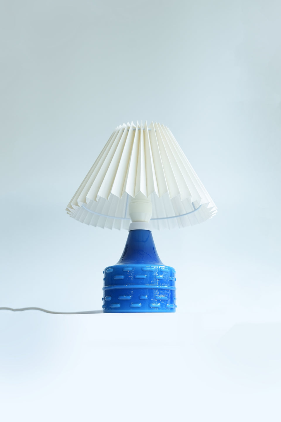 Scandinavian Vintage Blue Glass Table Lamp/北欧ヴィンテージ ガラステーブルランプ 間接照明