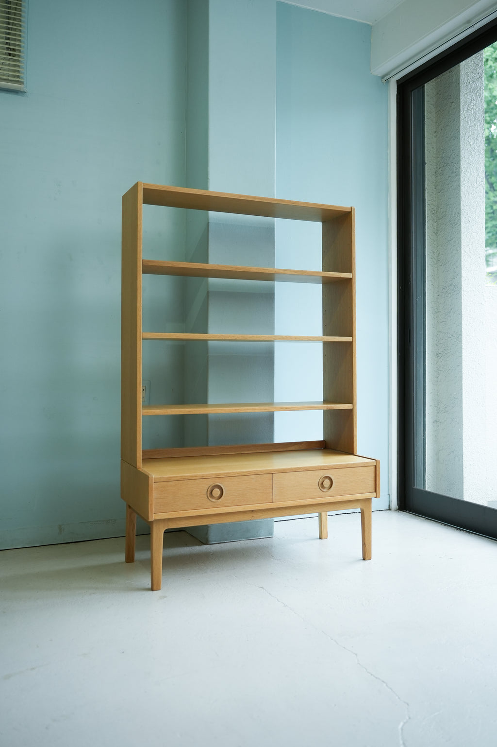 北欧ヴィンテージ オープンブックケース 本棚 オーク材/Scandinavian