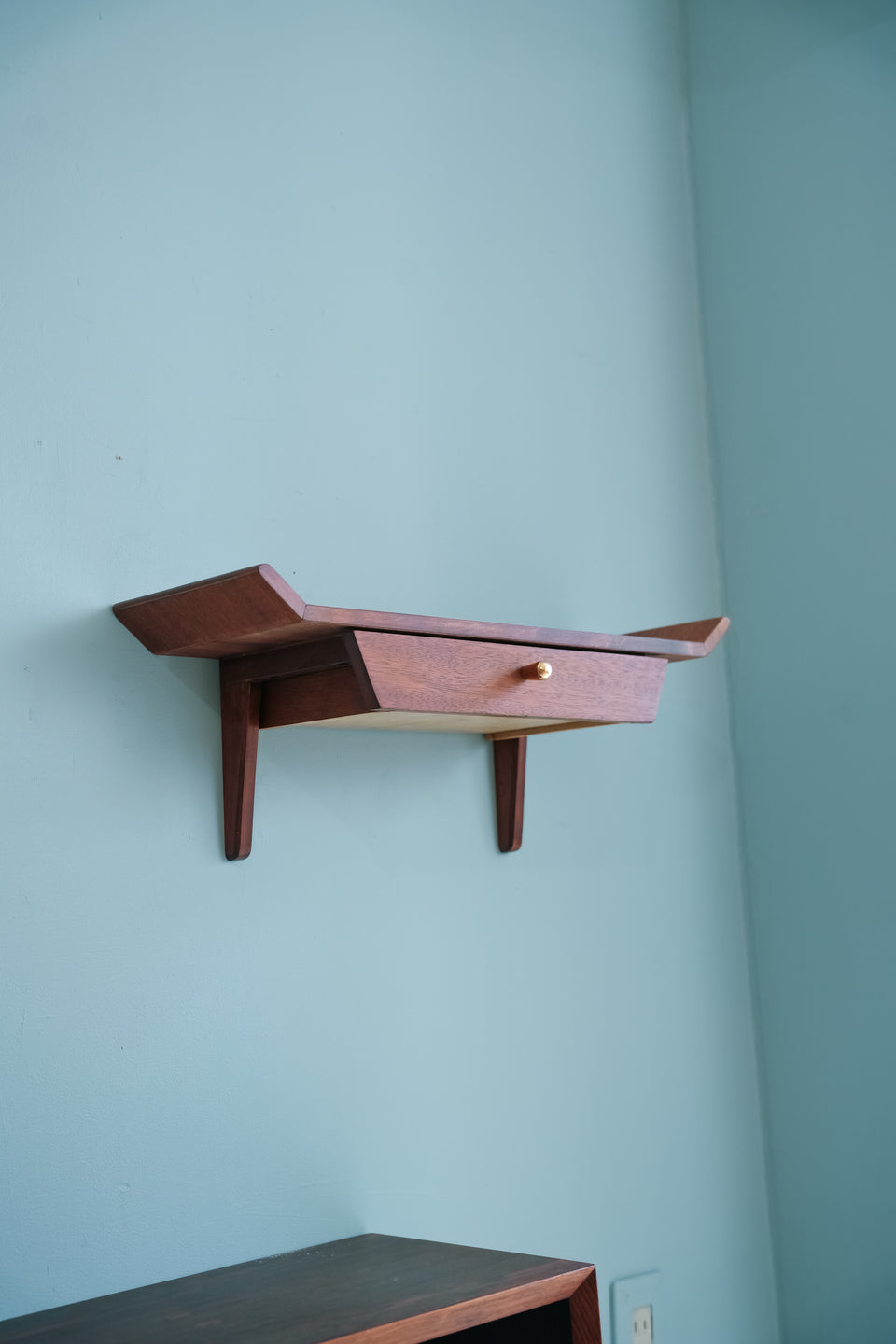 Scandinavian Vintage Teak Wall Shelf/北欧ヴィンテージ ウォールシェルフ チーク材