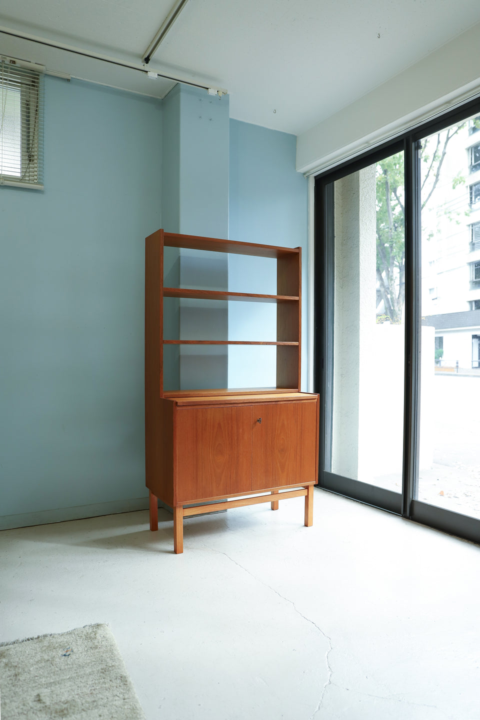 Swedish Vintage Bookcase Writing Bureau/スウェーデンヴィンテージ ブックケース ライティングビューロー オープンシェルフ 北欧家具