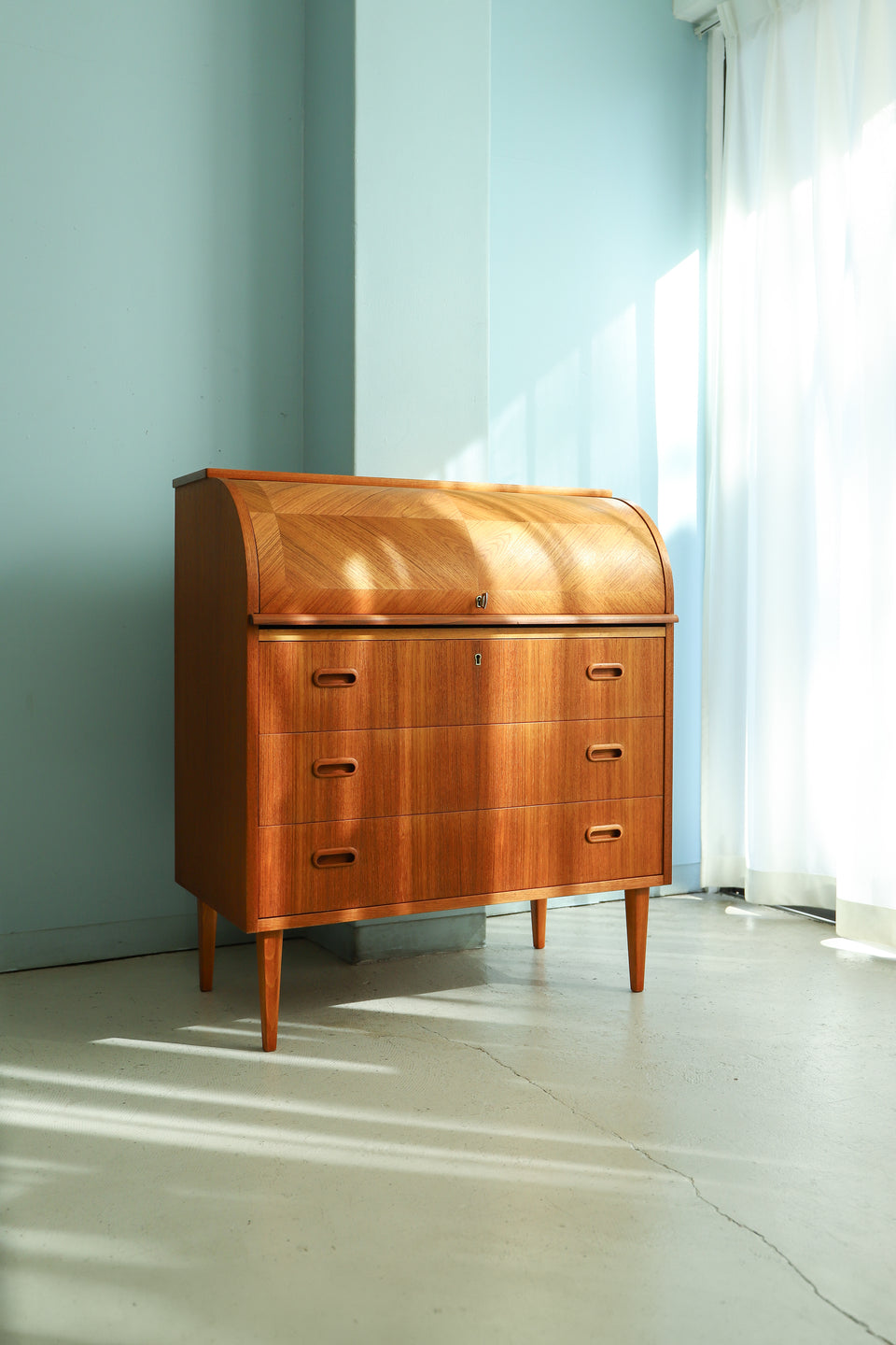 Swedish Vintage Rolltop Writing Bureau Egon Ostergaard/スウェーデンヴィンテージ ロールトップ ライティングビューロー 北欧家具