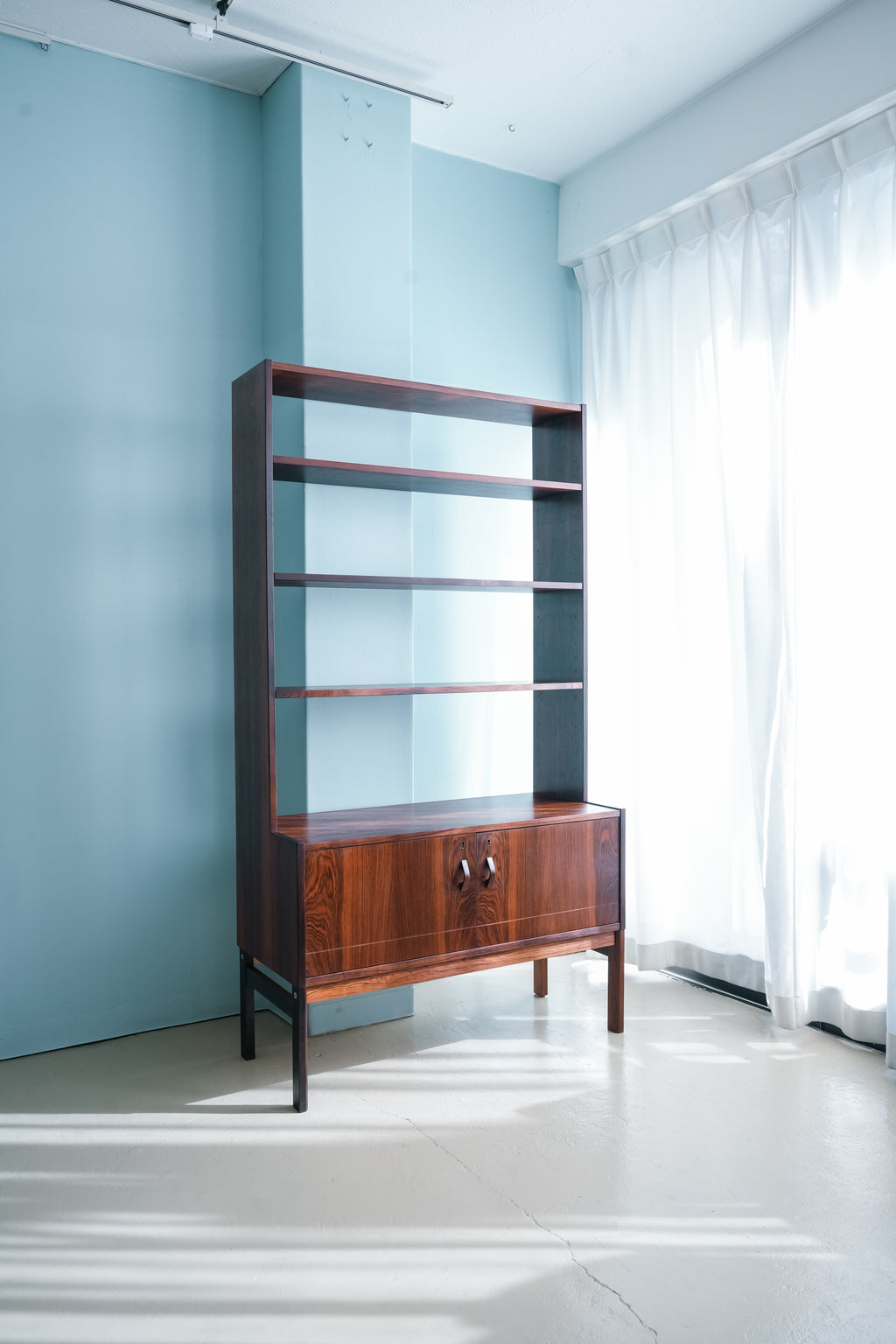 スウェーデンヴィンテージ オープンシェルフ ブックケース ローズ