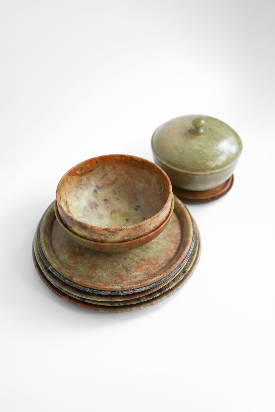 Vintage Marble Stone Plate Bowl/ヴィンテージ 石の器 プレート 大理石 レトロ