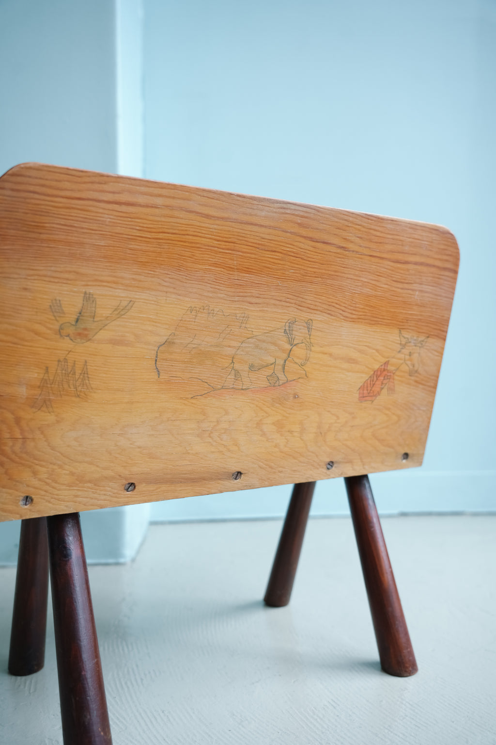 デンマークヴィンテージ 木製マガジンラック 北欧インテリア/Wooden