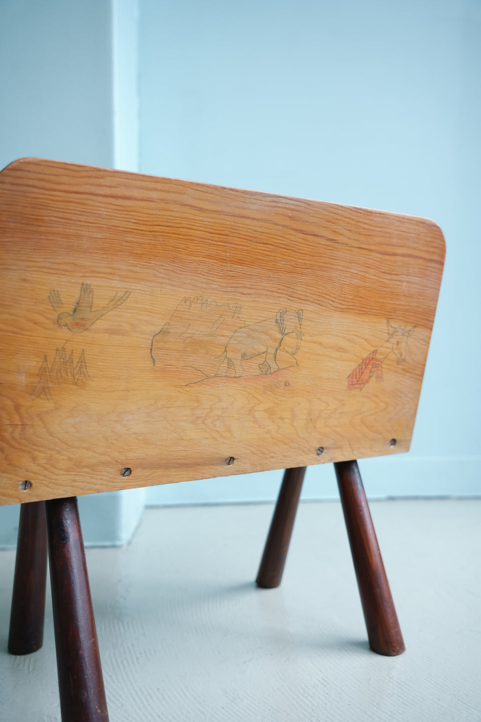 Wooden Magazine Rack Danish Vintage/デンマークヴィンテージ 木製マガジンラック 北欧インテリア