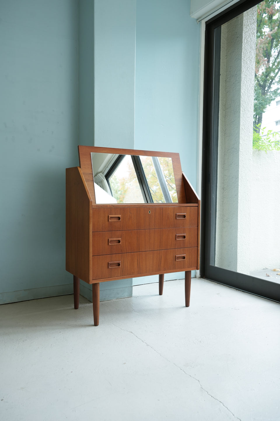 Writing Bureau Dresser Danish Vintage/デンマークヴィンテージ ライティングビューロー ドレッサー ミラー付き 北欧家具