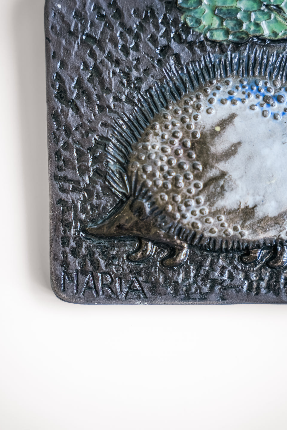 Ateljé Ninnie Keramik Hedgehog Relief Maria Ekberg/スウェーデンヴィンテージ ハリネズミの陶板 マリア・エクベリ
