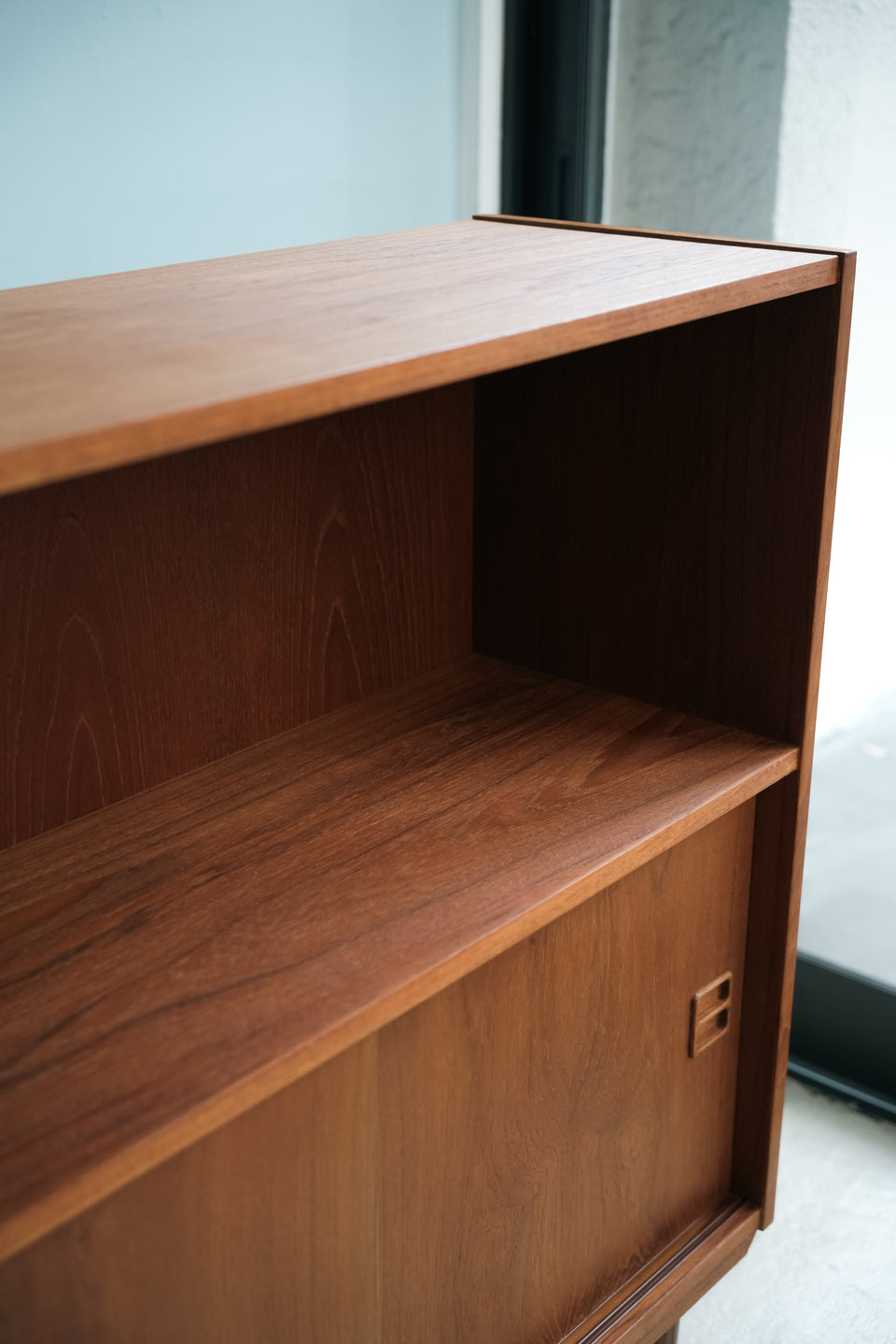 Teak Bookcase with Slide Door Danish Vintage/デンマークヴィンテージ ブックケース 扉付き チーク材