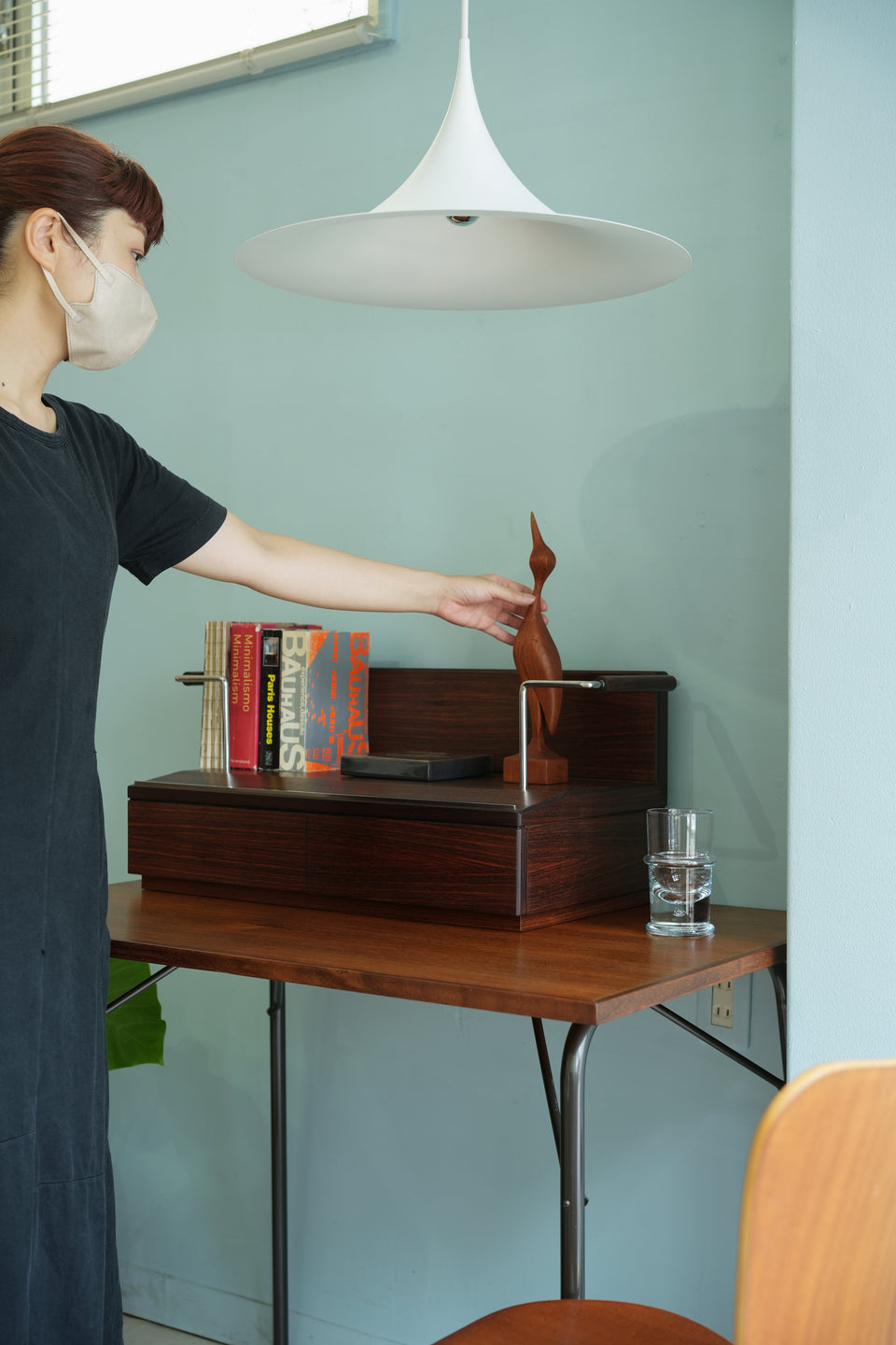 Vintage Rosewood Cassette Tape Drawer Cabinet/ヴィンテージ カセットテープ 卓上キャビネット ローズウッド材