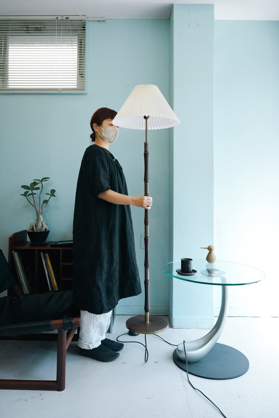 Danish Vintage Rosewood Brass Floor Stand Light/デンマークヴィンテージ フロアスタンドライト ローズウッド材 北欧インテリア