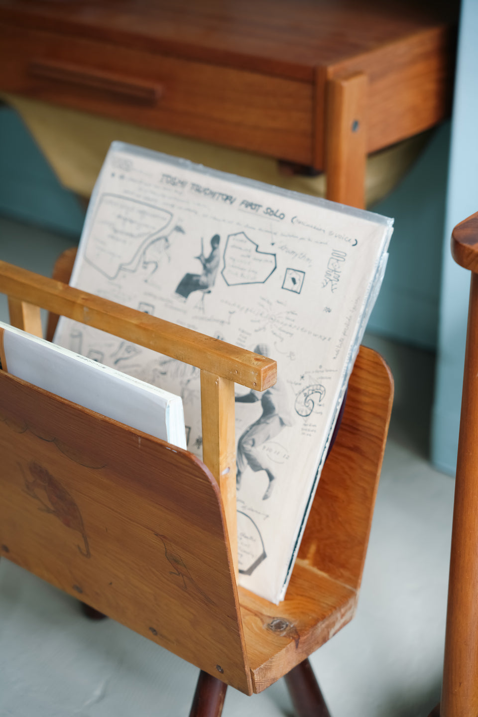 Wooden Magazine Rack Danish Vintage/デンマークヴィンテージ 木製マガジンラック 北欧インテリア