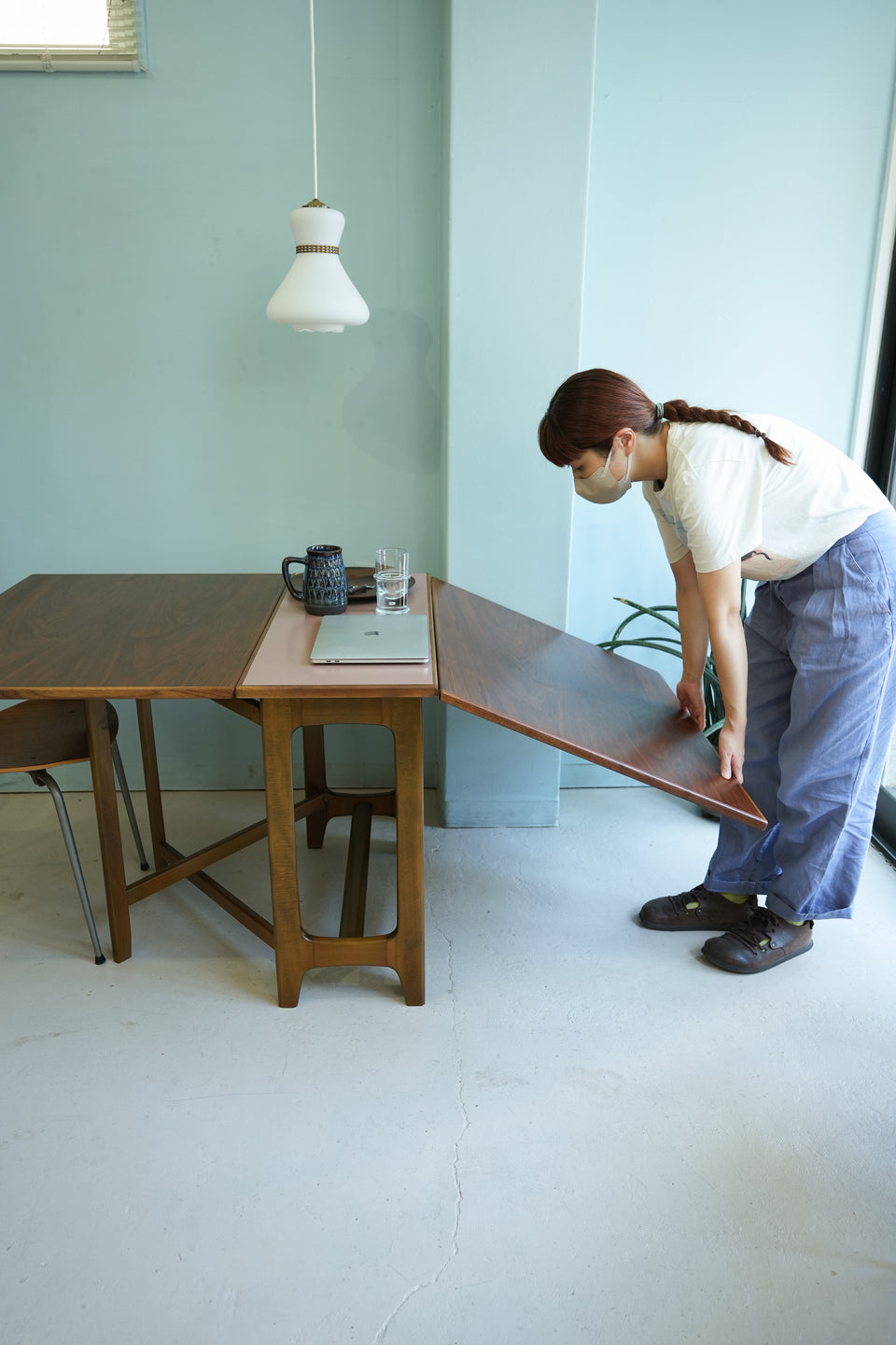 Norway Vintage Gate-Leg Table/ノルウェーヴィンテージ ゲートレッグ テーブル エクステンション 折りたたみ 北欧家具