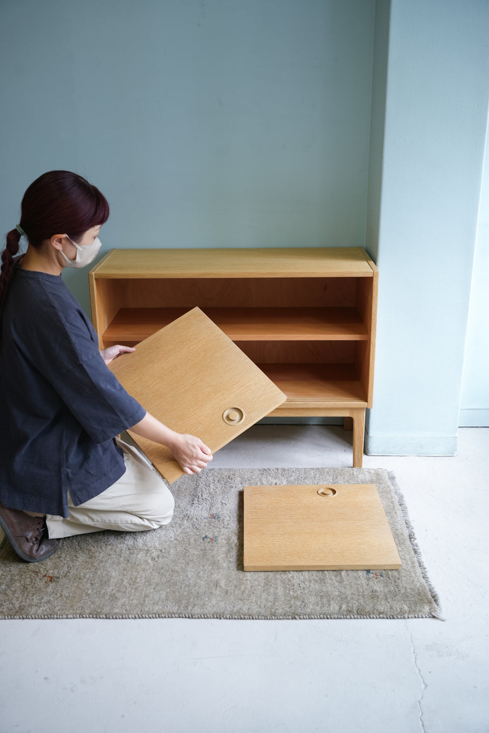 Scandinavian Vintage Oakwood Bookcase Open Shelf/北欧ヴィンテージ ブックケース オープンシェルフ オーク材 本棚