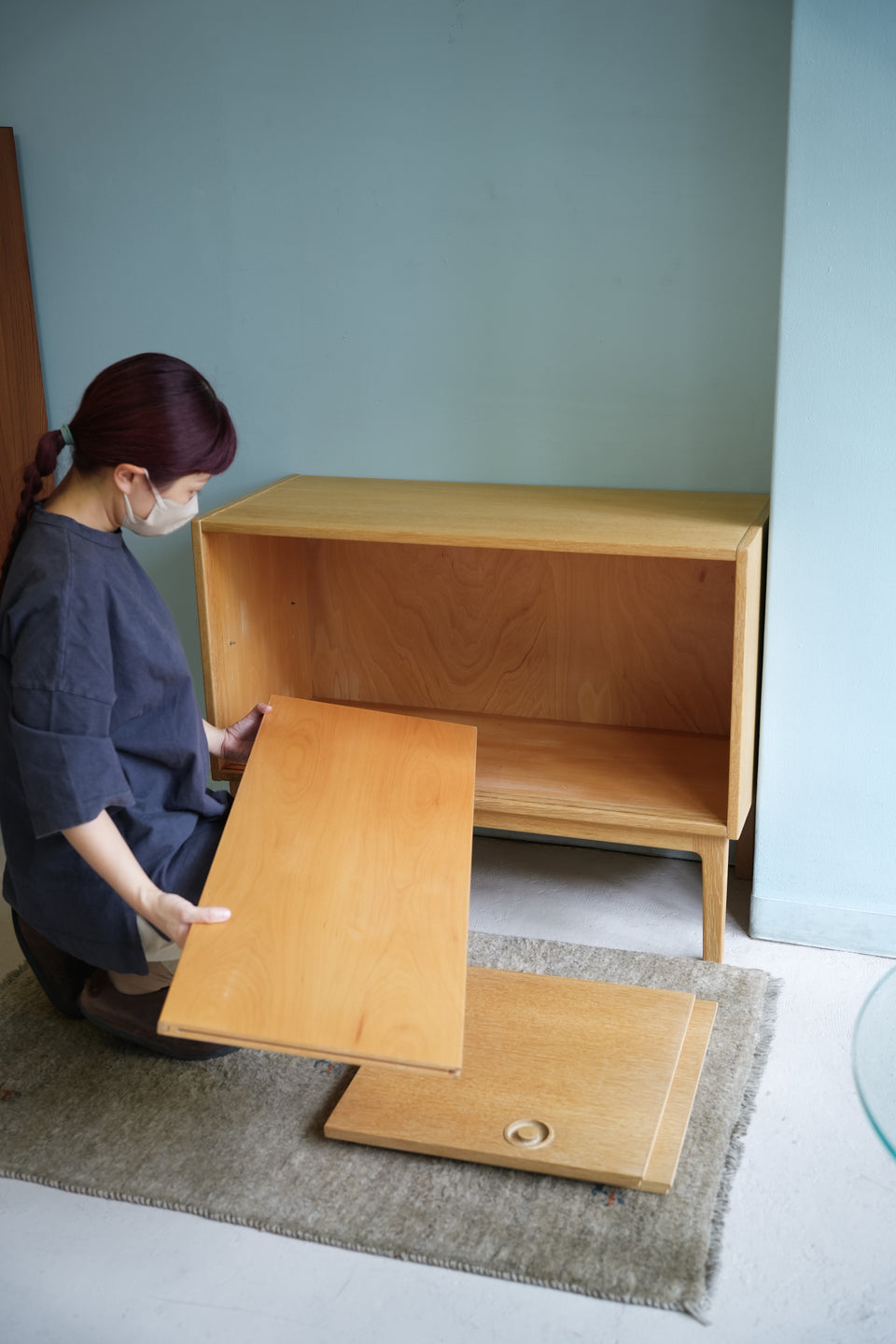 Scandinavian Vintage Oakwood Bookcase Open Shelf/北欧ヴィンテージ ブックケース オープンシェルフ オーク材 本棚