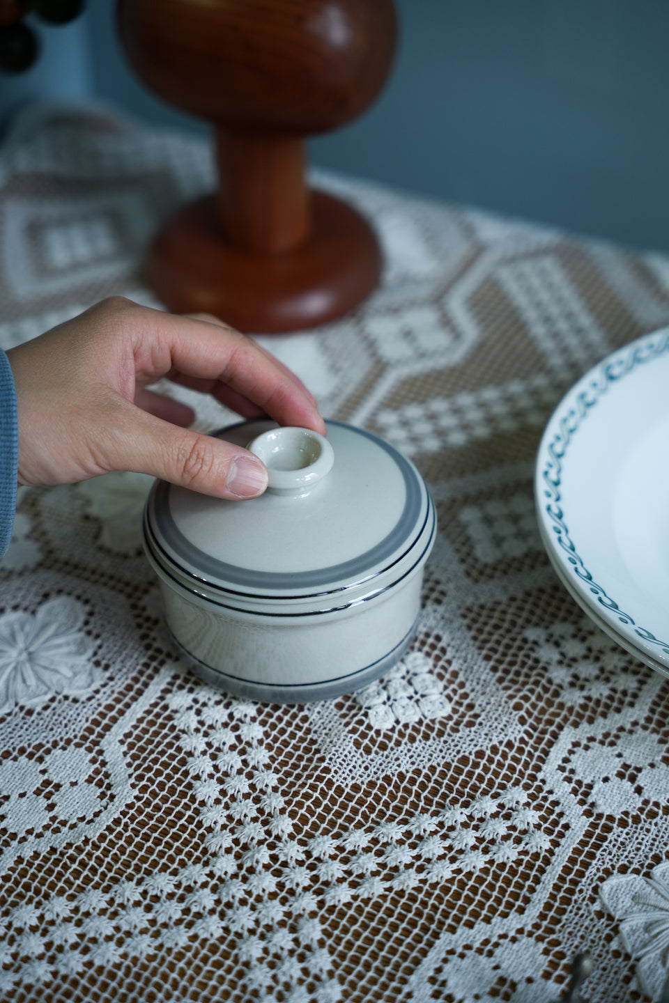ARABIA Usva Sugar Pot/アラビア ウスヴァ シュガーポット 北欧ヴィンテージ食器