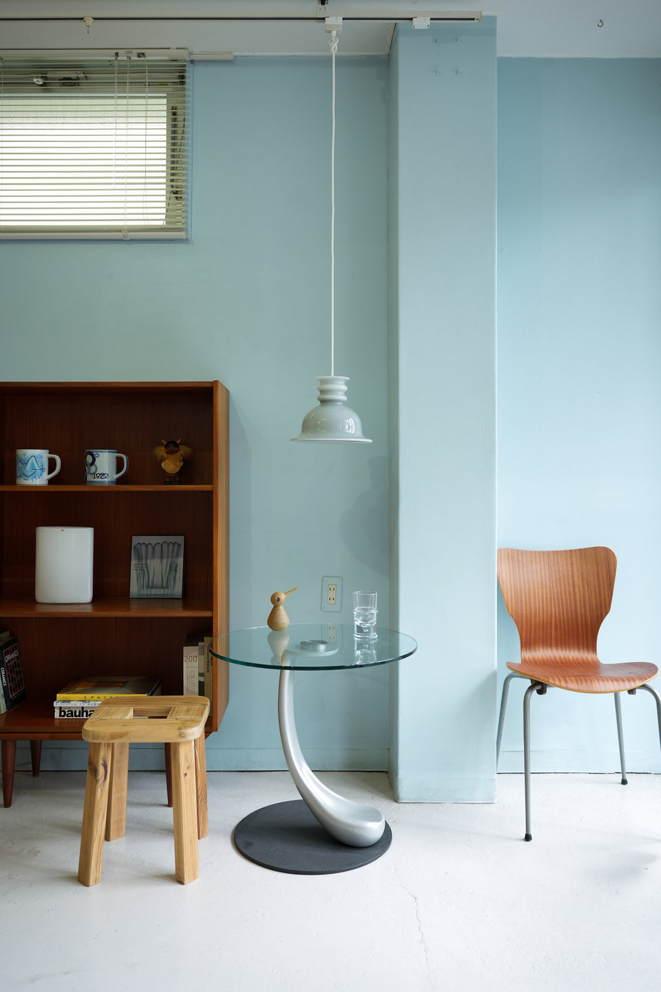 Danish Vintage Kro Holmegaard Pendant Light Gray/デンマークヴィンテージ ホルムガード グレー ペンダントライト 照明