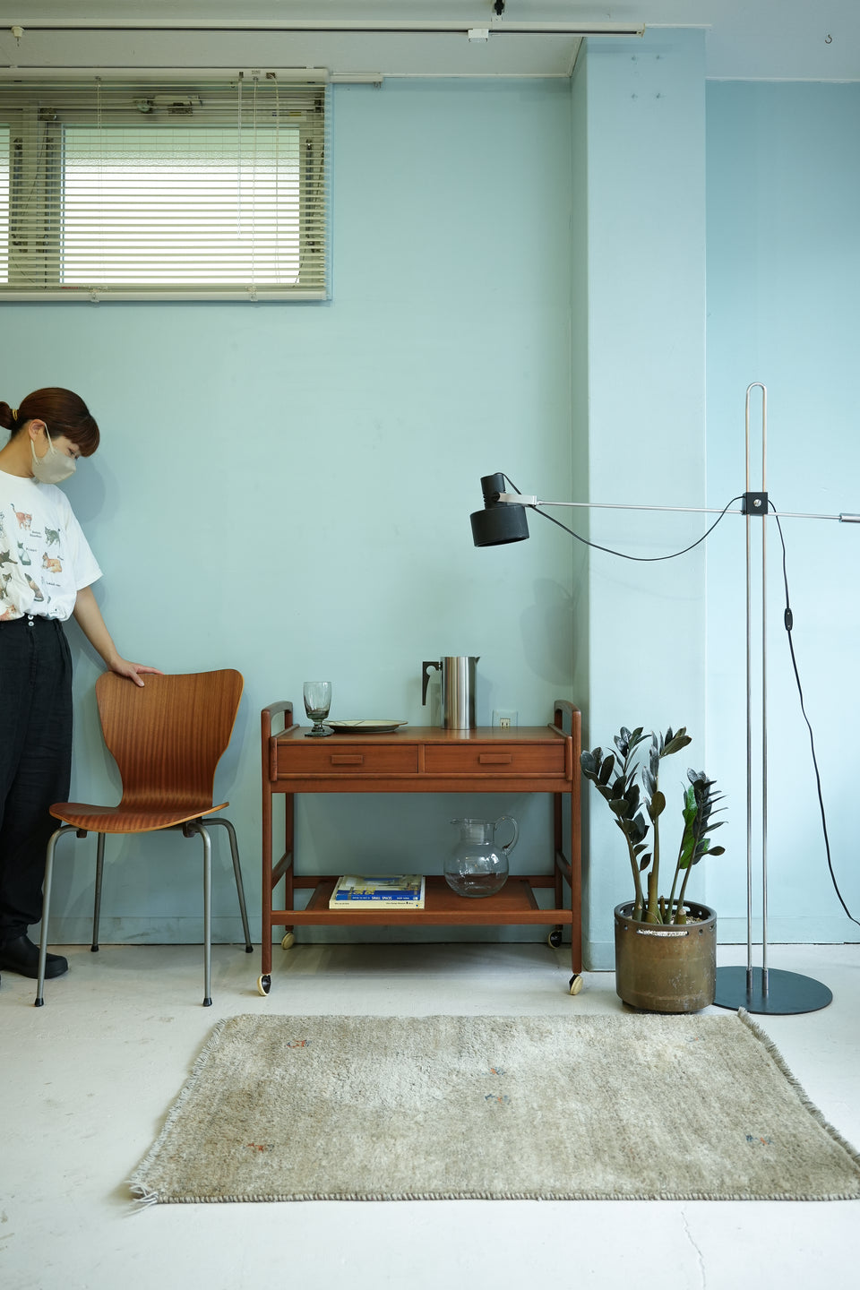 Danish Vintage Serving Trolley Wagon/デンマークヴィンテージ サービングトロリー ワゴン チーク材 北欧家具