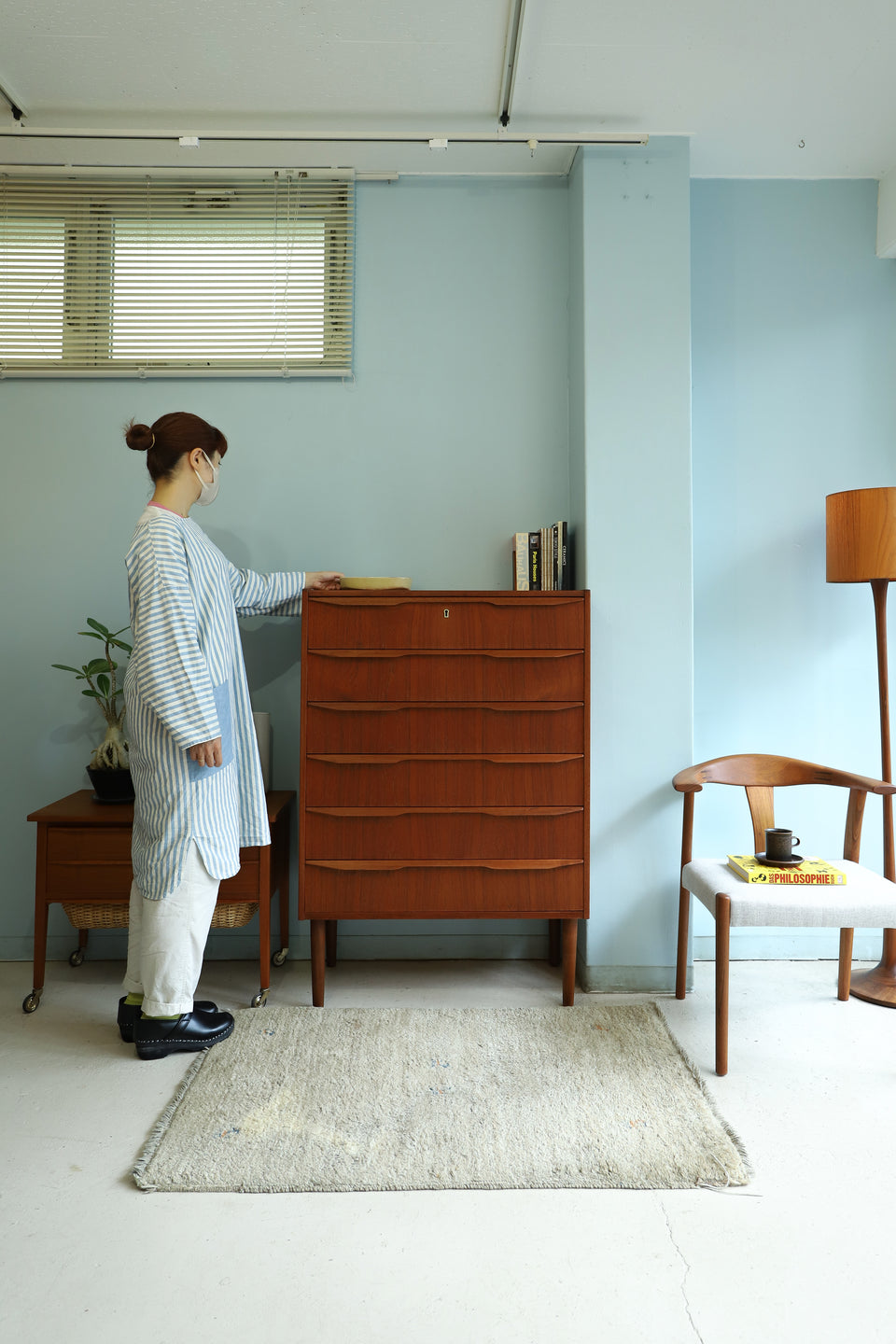 Danish Vintage 6Drawer High Chest/デンマークヴィンテージ ハイチェスト 6段 北欧家具 チーク材