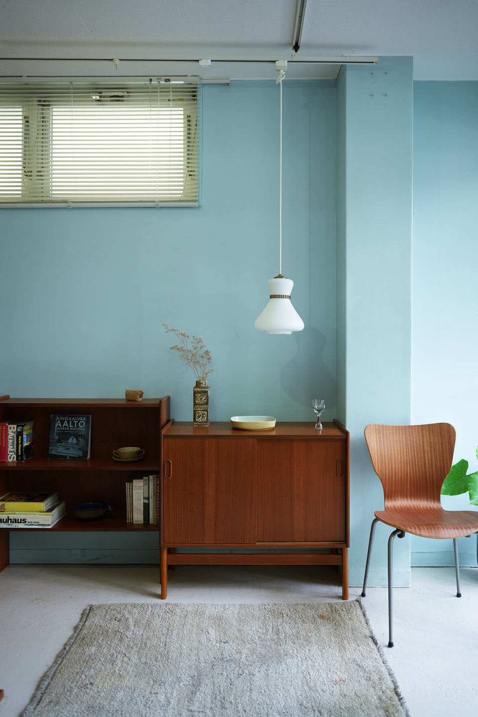 Danish Vintage Frost Glass Pendant Light/デンマークヴィンテージ ペンダントライト フロストガラス 照明 北欧インテリア