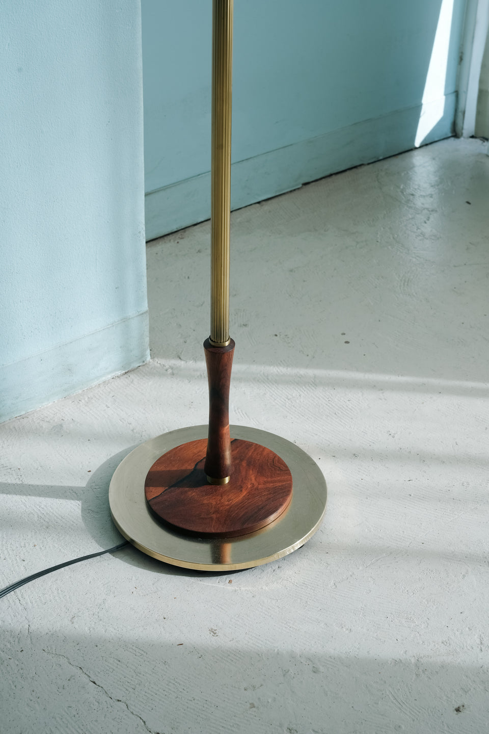 Danish Vintage Rosewood Brass Floor Stand Light/デンマークヴィンテージ フロアスタンド 照明 ローズウッド材 真鍮 北欧インテリア