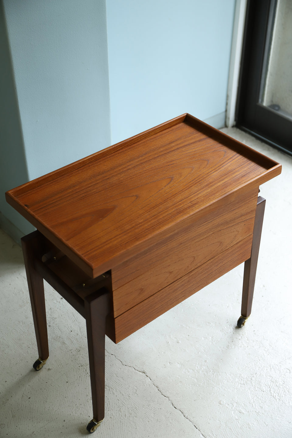 Danish Vintage Sewing Wagon Table/デンマークヴィンテージ ソーイングワゴンテーブル 北欧家具
