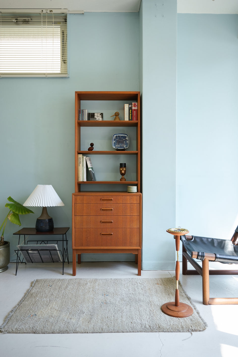 Danish Vintage Teak and Brass Pedestal/デンマークヴィンテージ スタンド チーク材 真鍮 北欧インテリア