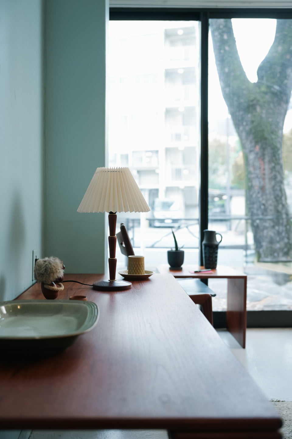 Danish Vintage Teakwood Stand Table Lamp/デンマークヴィンテージ テーブルランプ チーク材 照明 北欧インテリア