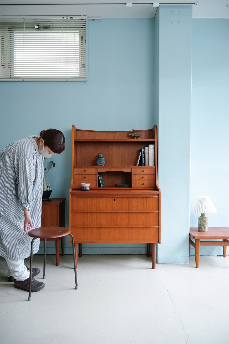 Danish Vintage Writing Bureau Dresser Teak/デンマークヴィンテージ ライティングビューロー ドレッサー チーク材