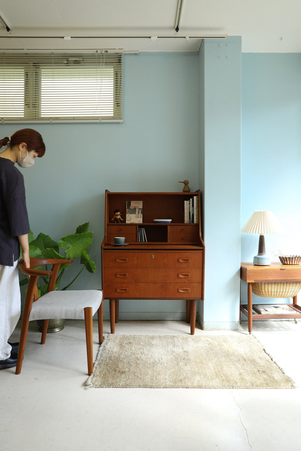Hanbjerg Møbelfabrik Writing Bureau with Mirror Danish Vintage/デンマークヴィンテージ ライティングビューロー ドレッサー ミラー付き 北欧家具