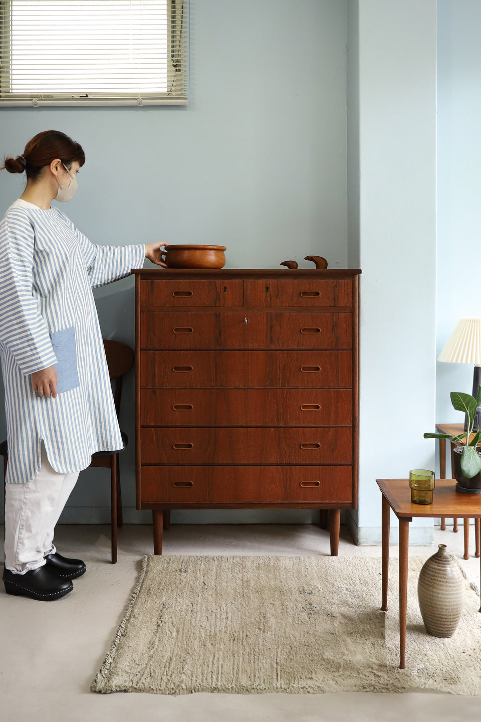 Danish Vintage High Chest 7Drawers/デンマークヴィンテージ ハイチェスト 7段 チーク材 北欧家具