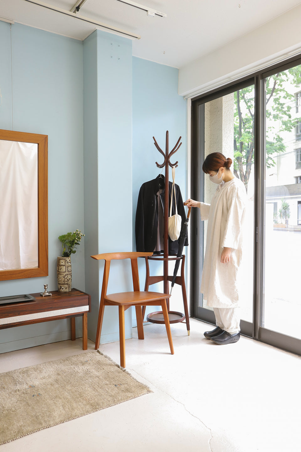 Akita Mokko Hanger Rack Japanese Vintage/秋田木工 ハンガーラック 傘立て ジャパニーズモダン ヴィンテージ