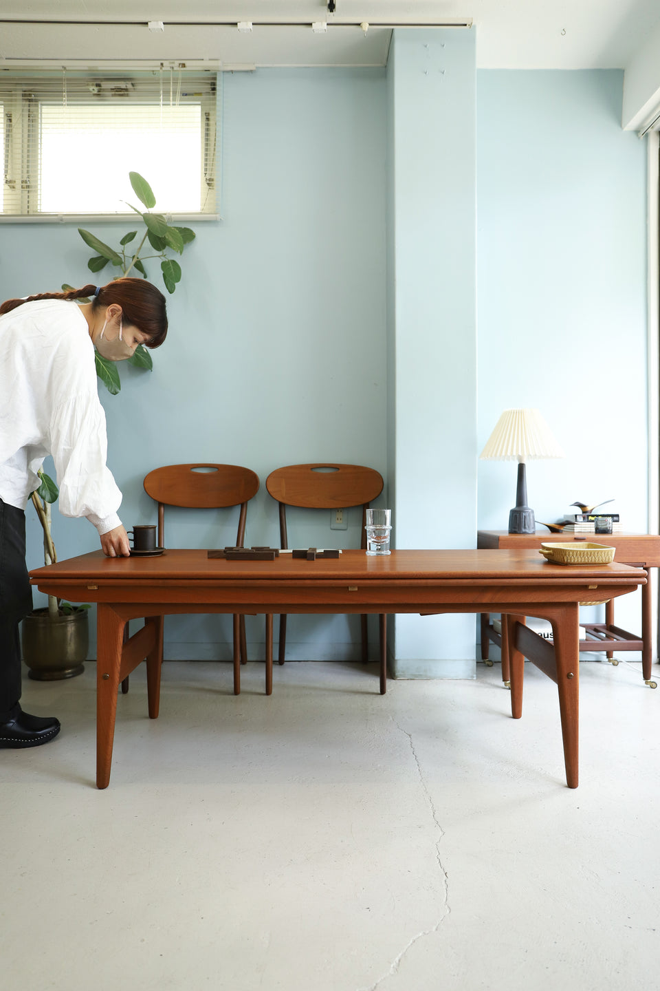 Danish Vintage Elevator Extension Table Trioh Møbler/デンマークヴィンテージ トリオモブラー エレベーター エクステンションテーブル 北欧家具